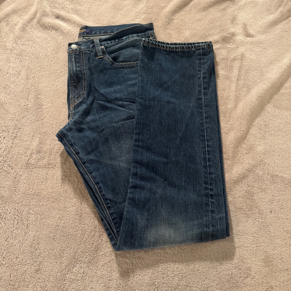 Polo by Ralph Lauren The Varick Slim Straight Blue Jeans Excellent